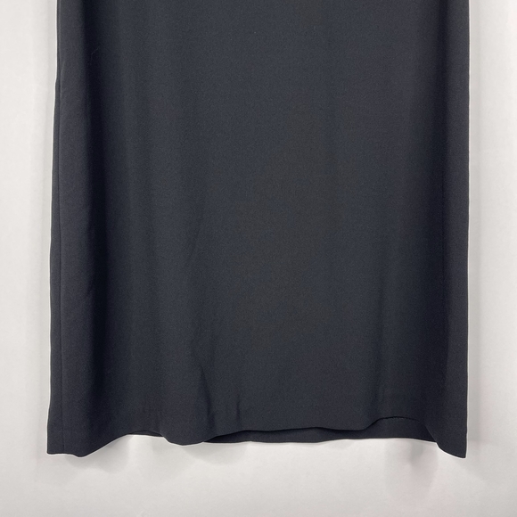 ZARA Plunge Choker Shift Dress Medium Black V-Neck Short Sleeve Back Zip #7289 - Picture 8 of 16